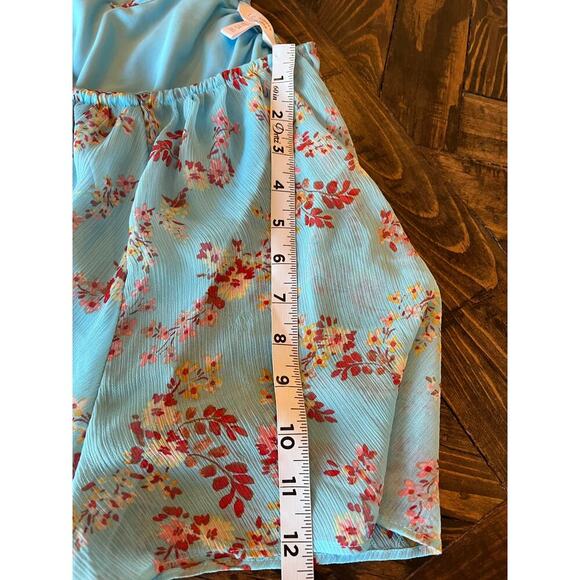 Lauren Conrad Floral Fairy Cottage Core Women 2XL Blue Loose Beach Spring Easter - Picture 7 of 9